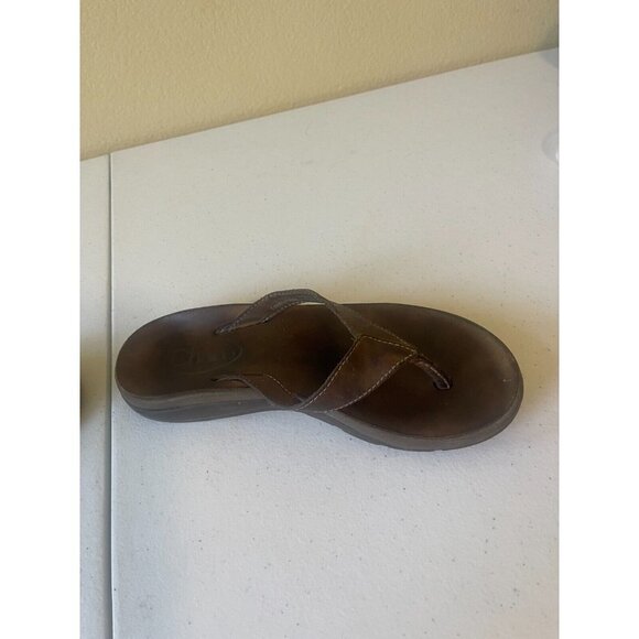 Chaco Sz 6 M Brown Flip Flop Leather Women Sandals - Picture 11 of 15
